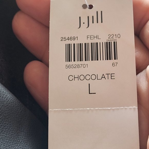 J. Jill Dark Brown 🤎 Leather Style Pants NWT Size L 🍁 - Picture 7 of 9